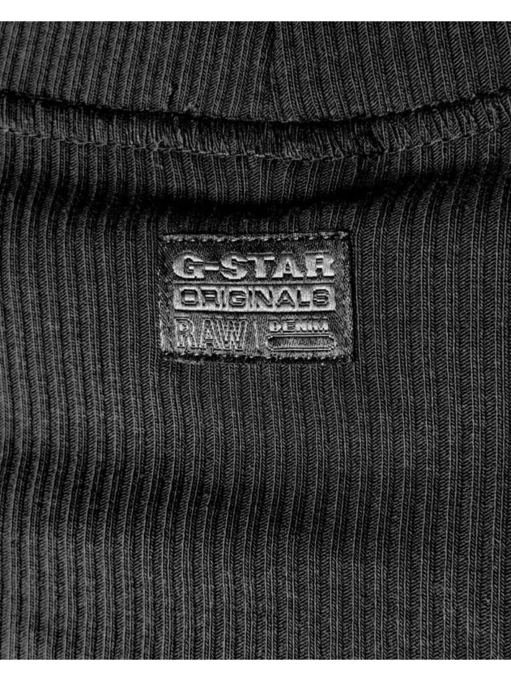 G-Star Raw Slim Rib Long Sleeve Mock Neck Dress | Dark Black | S | NWT - Picture 7 of 13